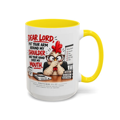 Christian Coffee Mug — "Dear Lord, Put Your Arm Around My Shoulder" Inspirational Ceramic Mug