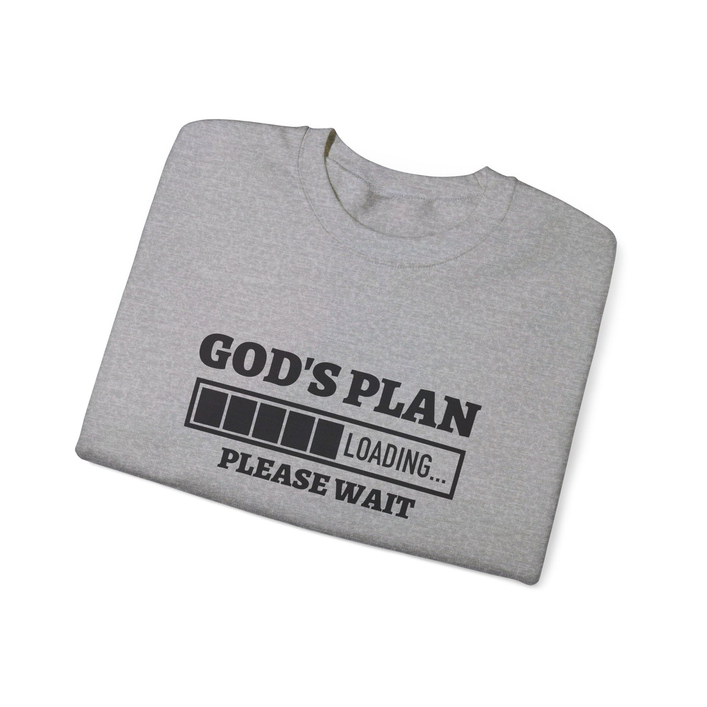 God's Plan Loading Unisex Heavy Blend™ Crewneck Christian Sweatshirt