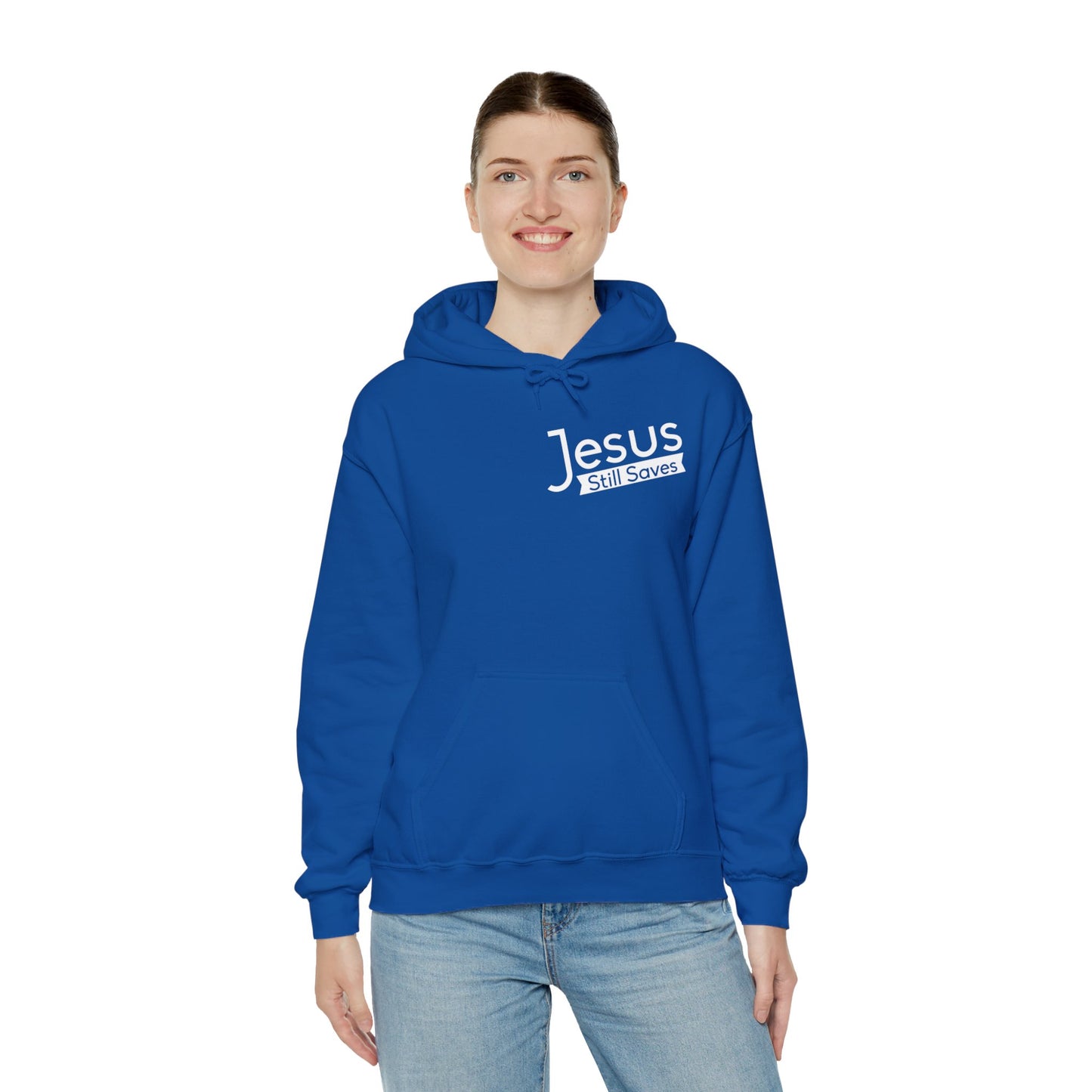 Jesus Still Saves Unisex Christian Hooded Pullover Sweatshirt