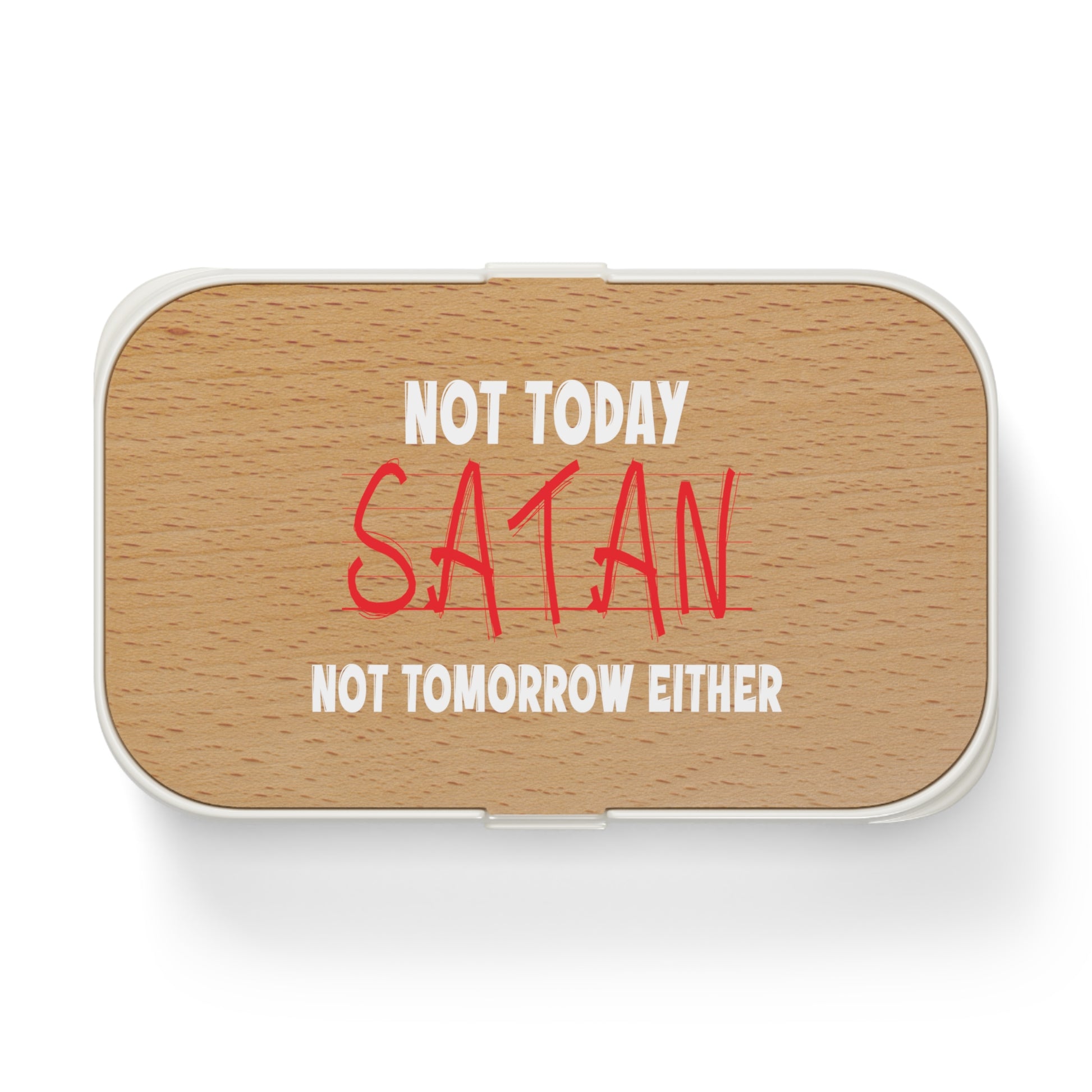 Not Today Satan Not Tomorrow Either Christian Bento Lunch Box Printify