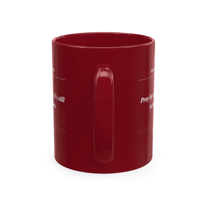 Prayer Request Ceramic Mug — 'Pray for My Attitude' Inspirational Coffee Cup