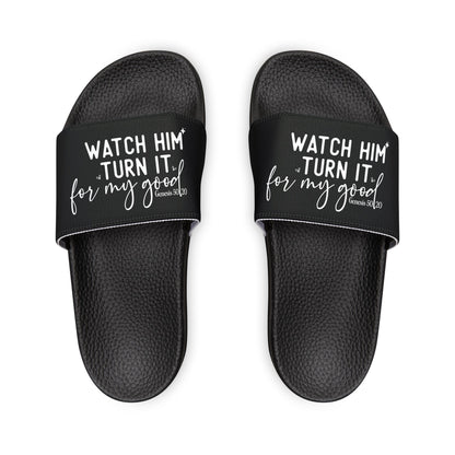 Women's Slide Sandals with Inspirational Quote, Casual Summer Footwear for Everyday Wear, Stylish Pool Slides, Gift for Her, [...]