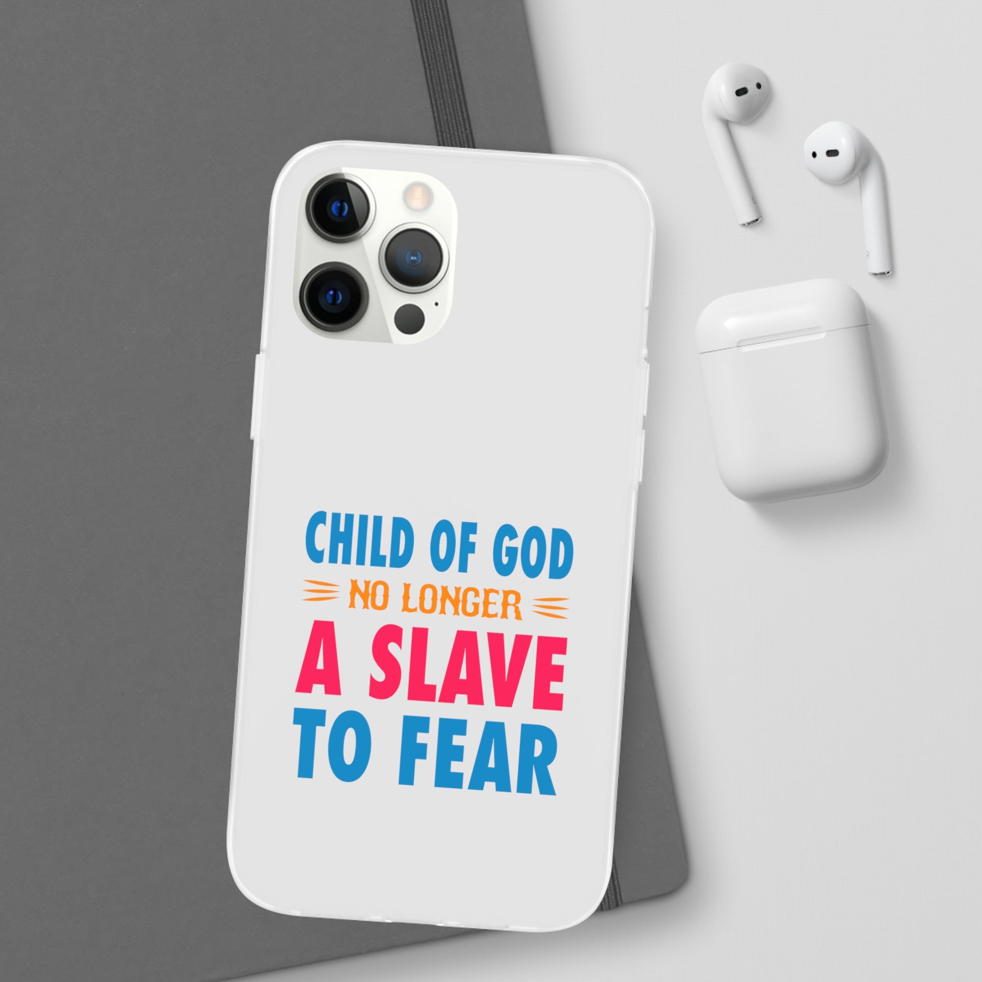 Child Of God No Longer A Slave To Fear Christian Flexi Phone Case Printify