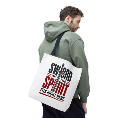 Sword of the Spirit Tote Bag — Christian Faith Inspirational Canvas Tote - ClaimedbyGodDesigns