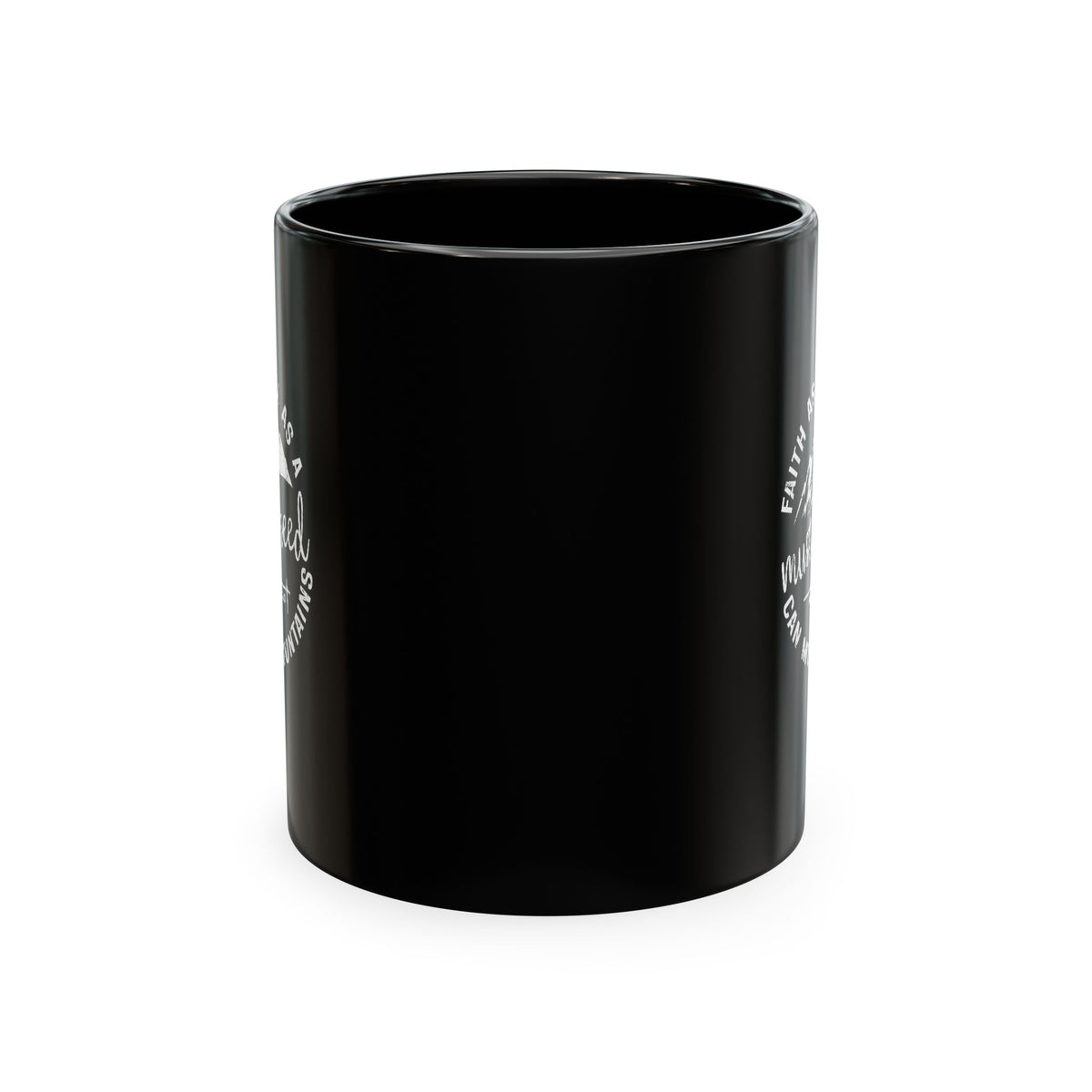 Mustard Christian Ceramic Mug — "Faith as Small as a Mustard Seed" Inspirational Coffee Cup