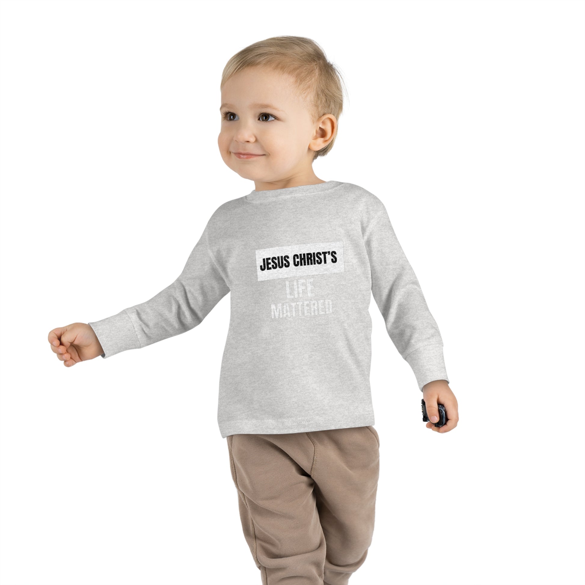 Jesus Christ's Life Mattered Toddler Christian Sweatshirt Printify