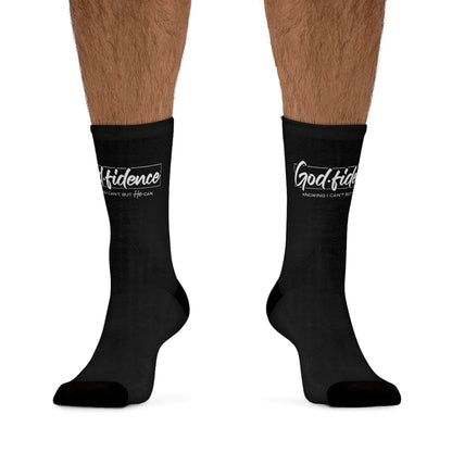 Confidence In HIm: Knowing I Can't But He Can Christian Tribe Socks