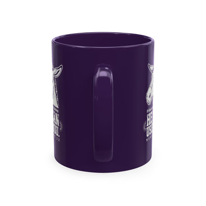 Donkey Wisdom Christian Multicolor Ceramic Mug — "If God Can Use A Donkey, He Can Use You" Faith & Farmhouse Coffee Cup