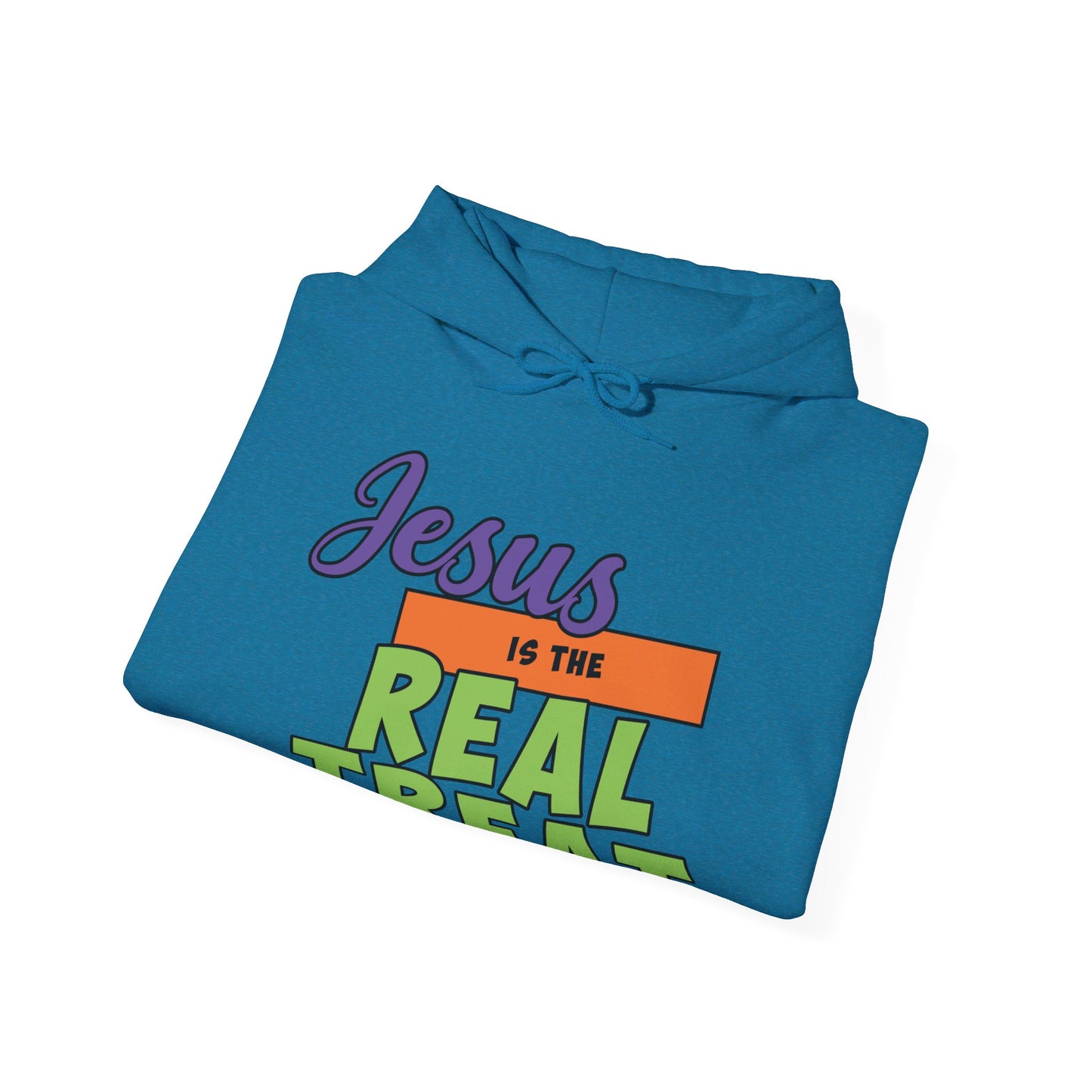 Jesus Is The Real Treat Halloween Unisex Christian Pullover Hooded Sweatshirt