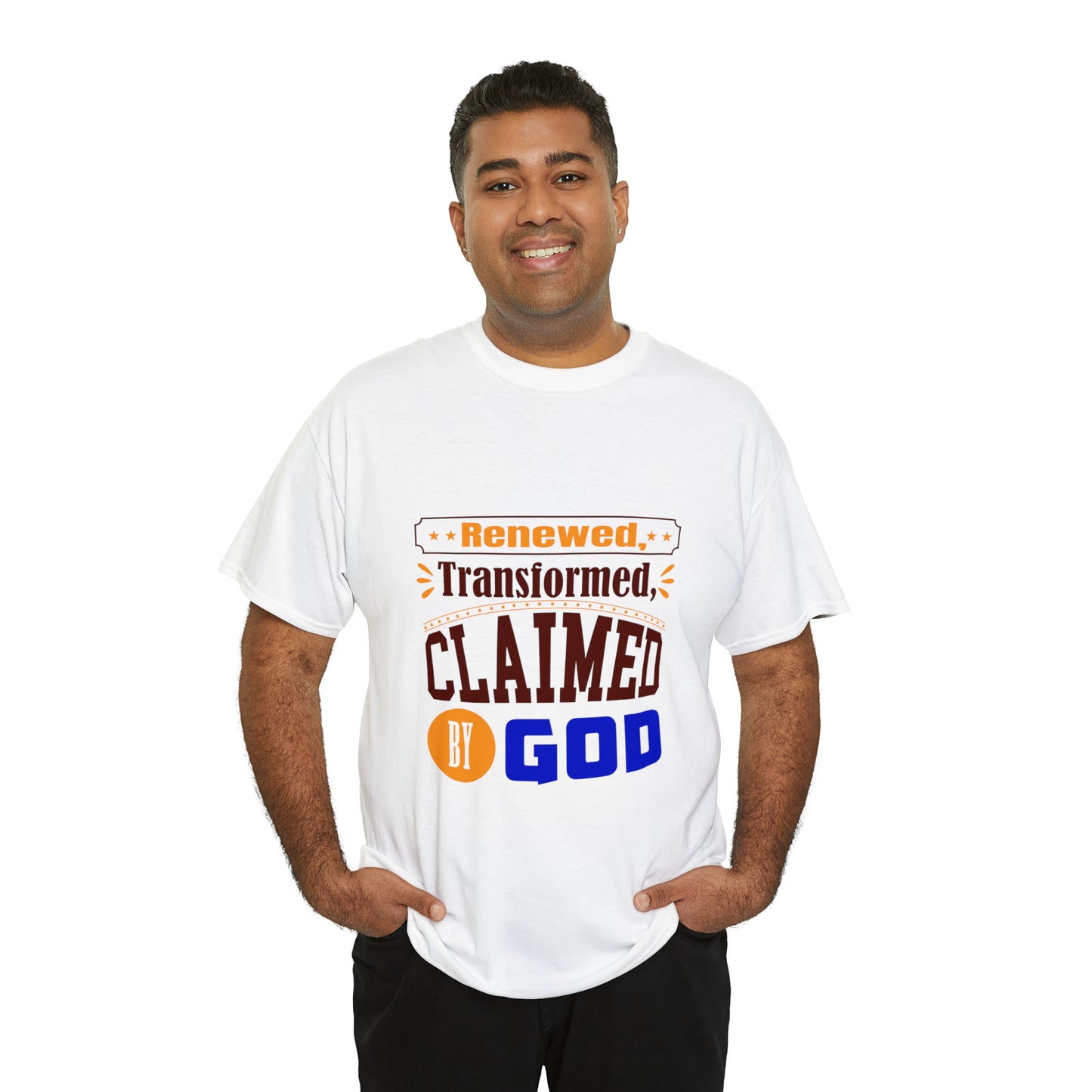 Renewed Transformed Claimed By God Unisex Heavy Cotton Tee