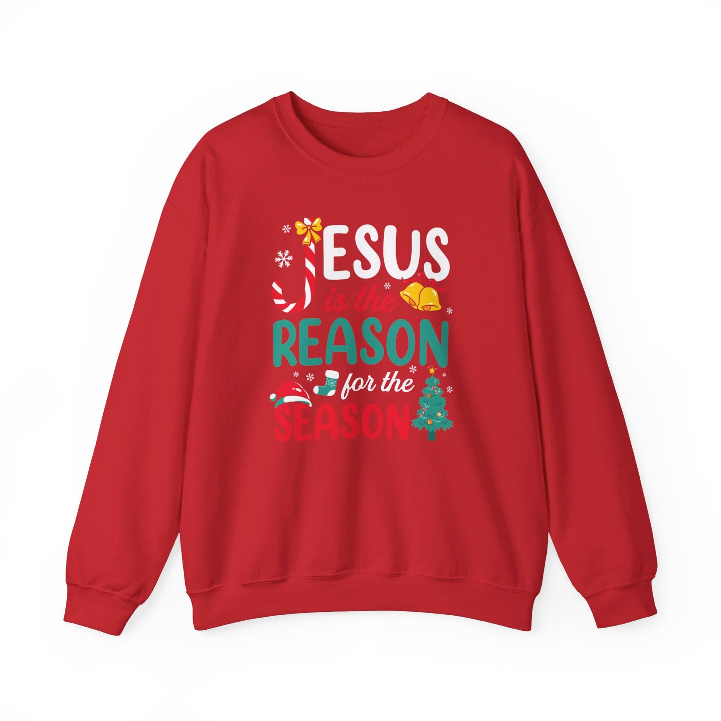 Jesus Is The Reason For The Season Christmas Unisex Heavy Blend™ Crewneck Christian Sweatshirt