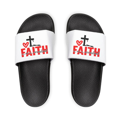 Faith-Themed Women's Removable-Strap Sandals, Comfortable Summer Sliders for Casual Wear, Inspirational Footwear, Christian Gifts, [...]