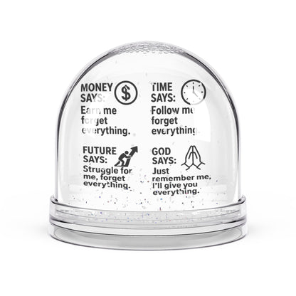 Christian Snow Globe, Religious Home Decor, Inspirational Gift, Christmas Decoration, Remember Him