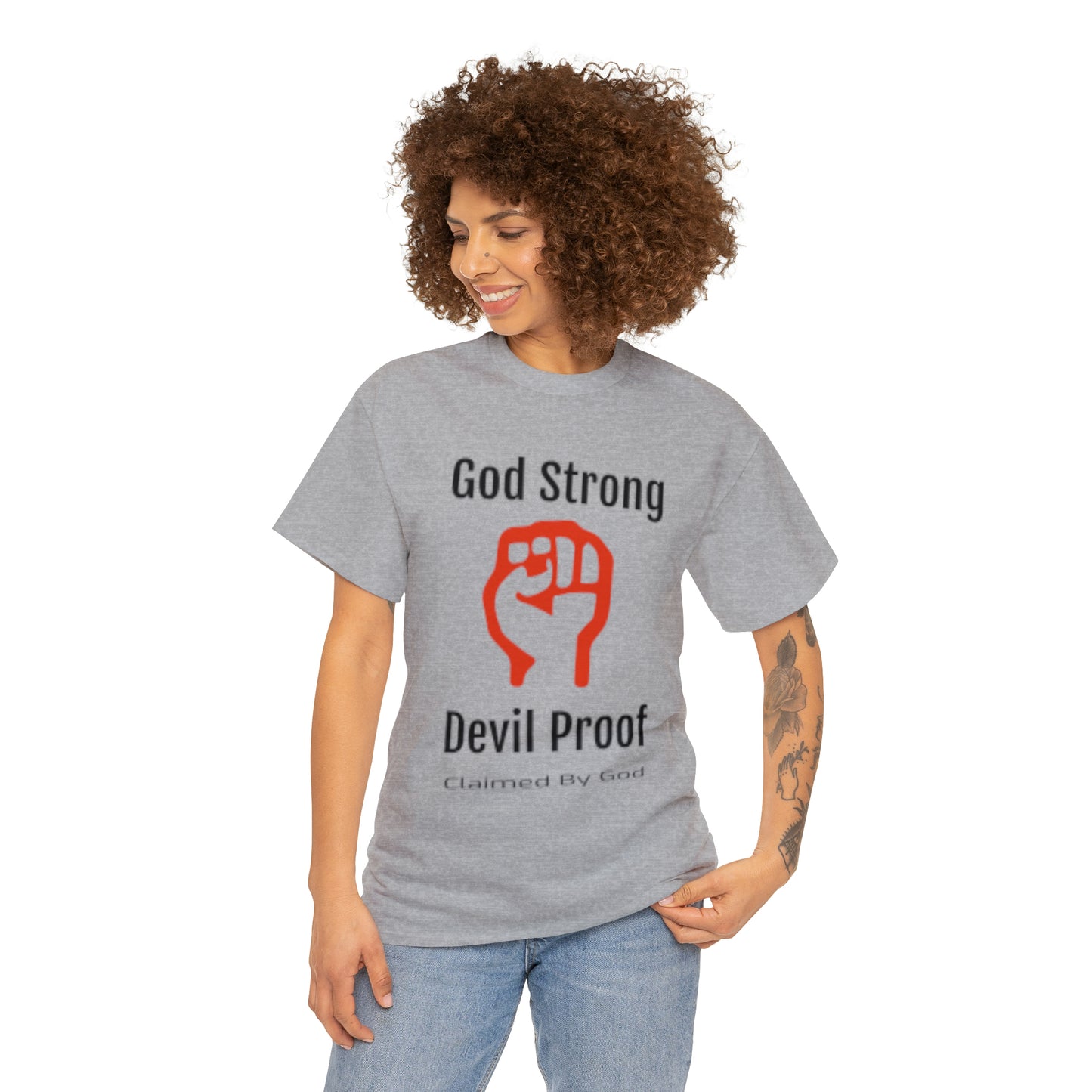 God Strong Devil Proof Unisex Heavy Cotton Tee