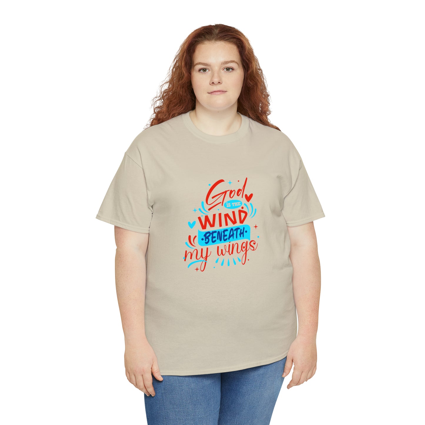 God Is The Wind Beneath My Wings Unisex Heavy Cotton Tee