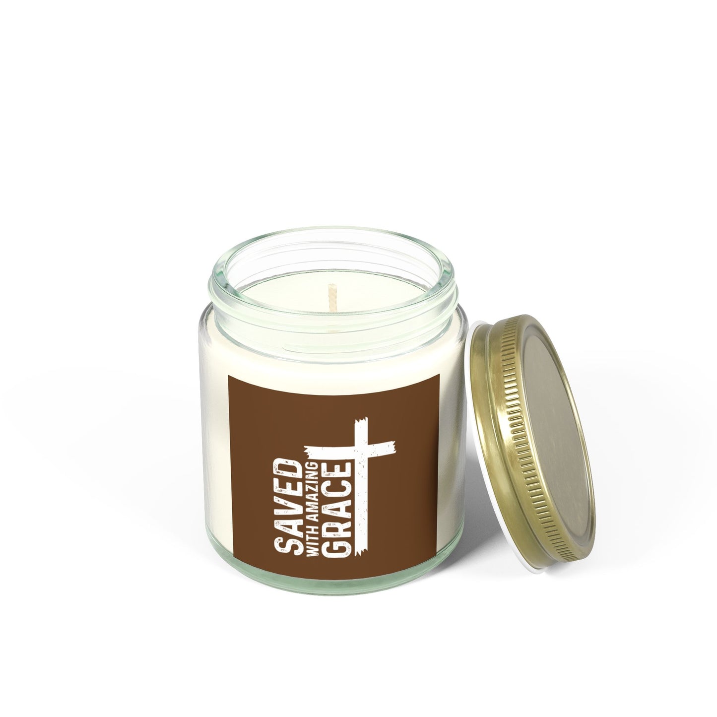 Saved With Amazing Grace Christian Scented Candle (4oz, 9oz)