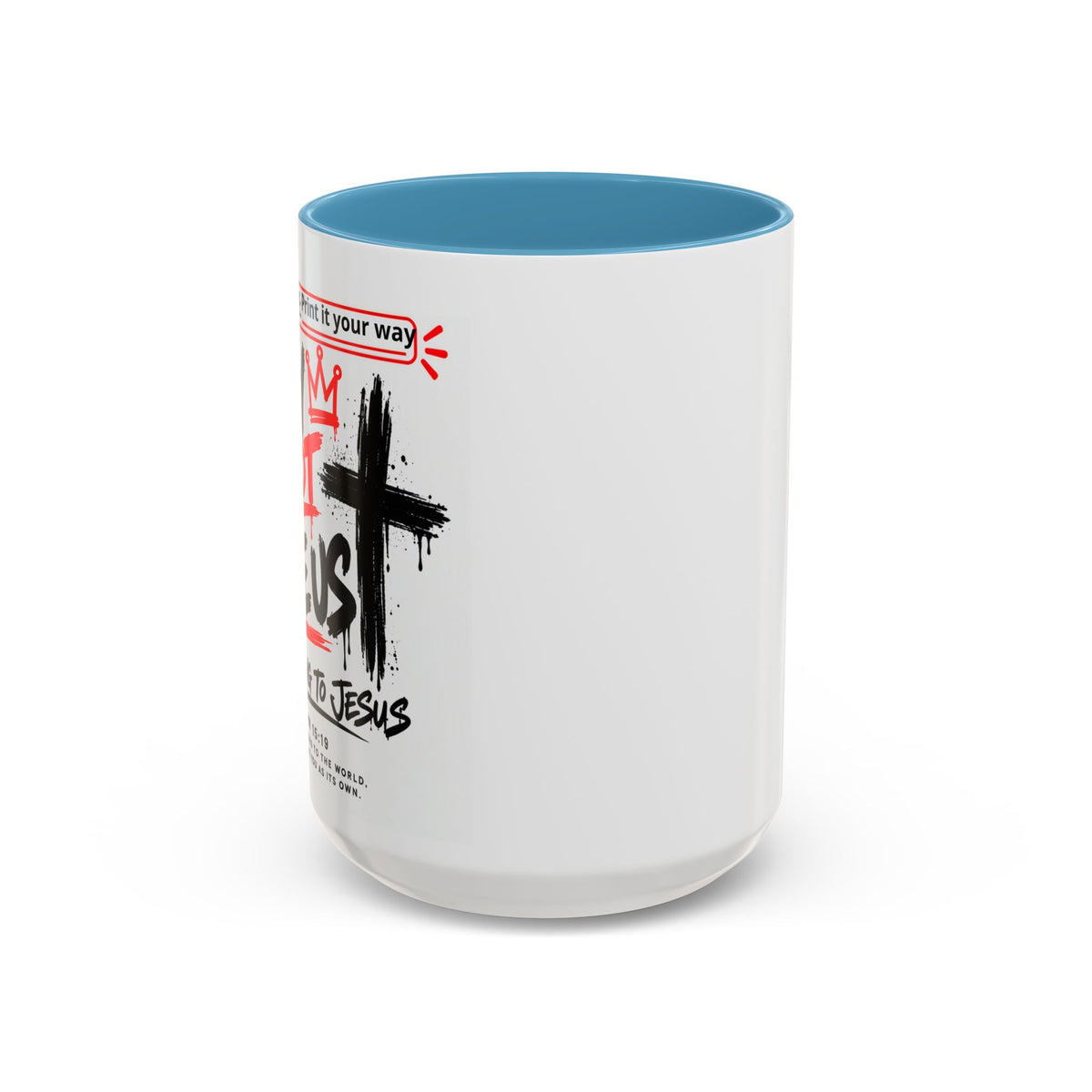 They Not Like Us, We Belong to Jesus Personalized Christian Coffee Mug — Called by Name Accent Mug (15oz)