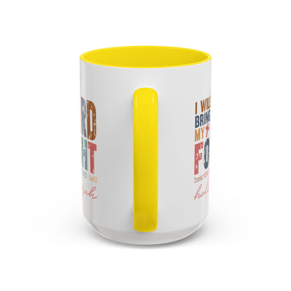 Inspirational Accent Coffee Mug - 'I Will Bring My Hard Fought Hallelujah' - 11oz & 15oz