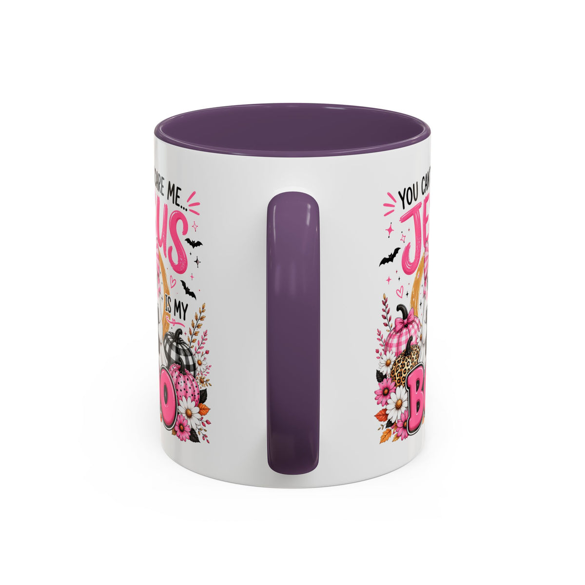 You Can’t Scare Me Jesus Is My Boo Coffee Mug — Halloween Christian Accent Mug