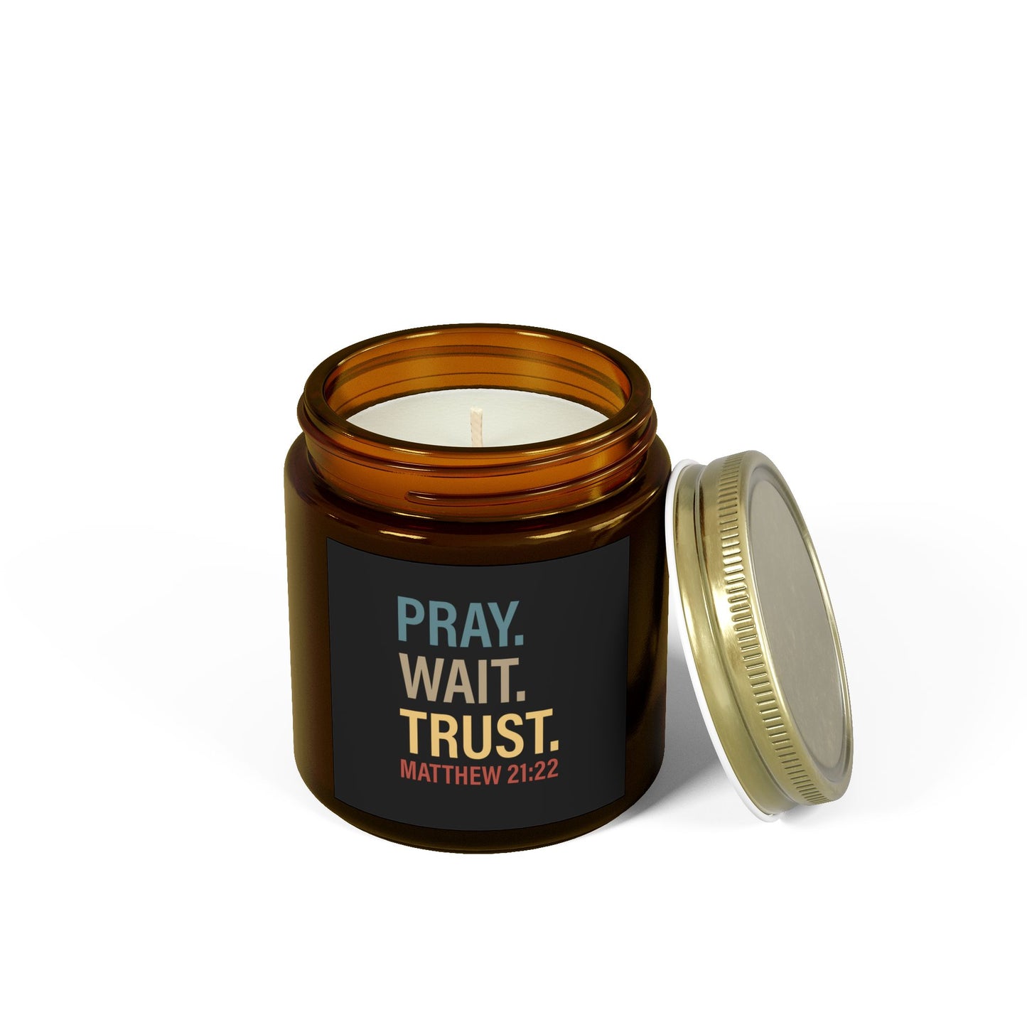 Pray Wait Trust Christian Scented Candle (4oz, 9oz)