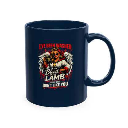 Ceramic Mug — 'I've Been Washed in the Blood of the Lamb' Christian Faith Coffee Cup