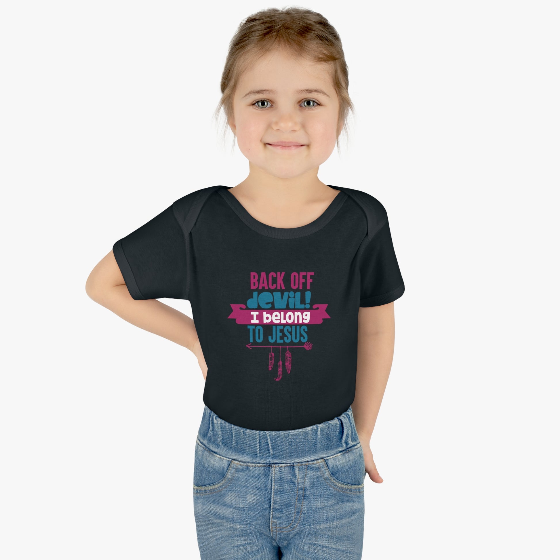 Back Off Devil I Belong To Jesus Christian Baby Onesie Printify