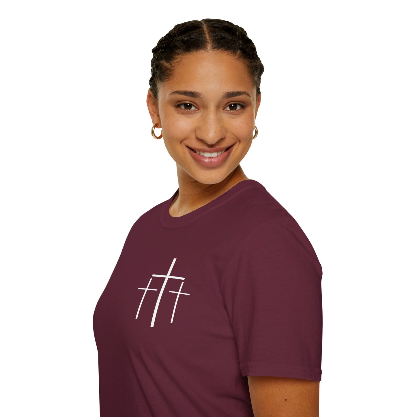 Faith Over Fear 3 Crosses   Christian Unisex T-shirt