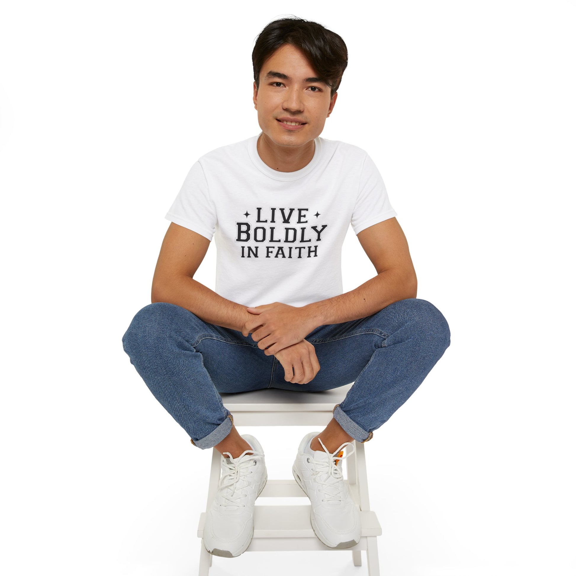 LIVE BOLDLY IN FAITH Unisex Christian Ultra Cotton Tee Printify