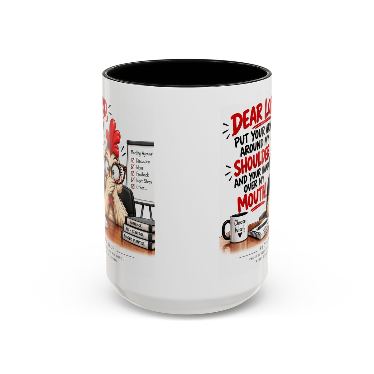Christian Coffee Mug — "Dear Lord, Put Your Arm Around My Shoulder" Inspirational Ceramic Mug