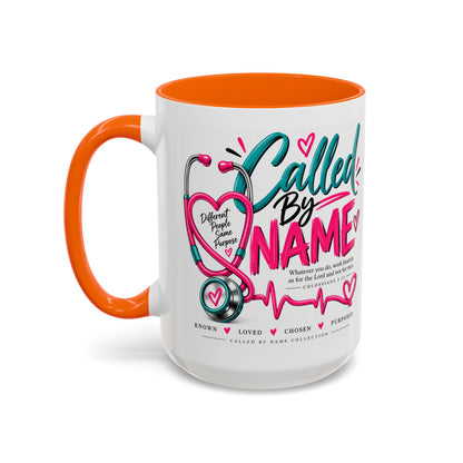 Called By Name Coffee Mug — Inspirational Nurse Stethoscope Design (11/15oz)