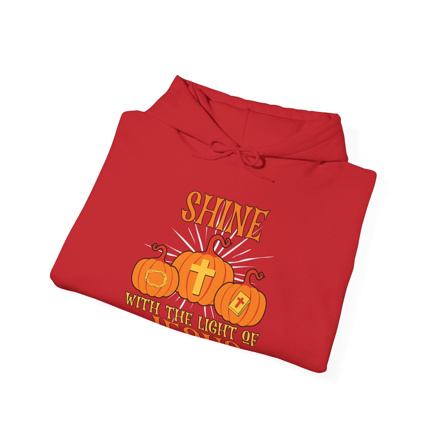 Shine With The Light Of Jesus Halloween Unisex Christian Pullover Hooded Sweatshirt