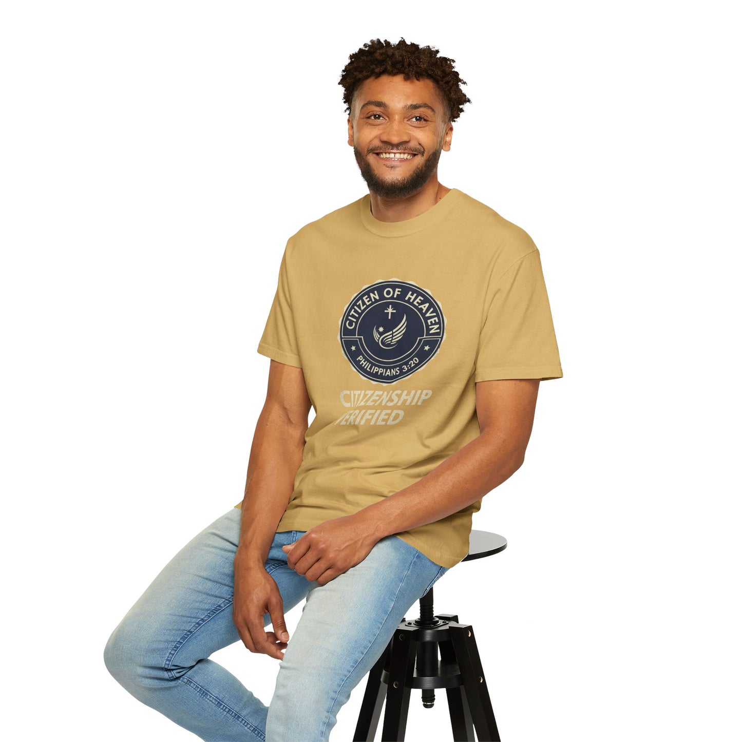 Citizen of Heaven T-shirt, Unisex Garment - Dyed Tee, Spiritual Gift, Christian Apparel, Faith - Based Fashion, Inspirational Top - ClaimedbyGodDesigns