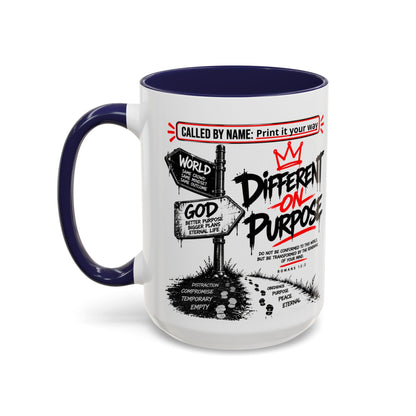 Different On Purpose Personalized Christian Coffee Mug — Called by Name Accent Mug (15oz)