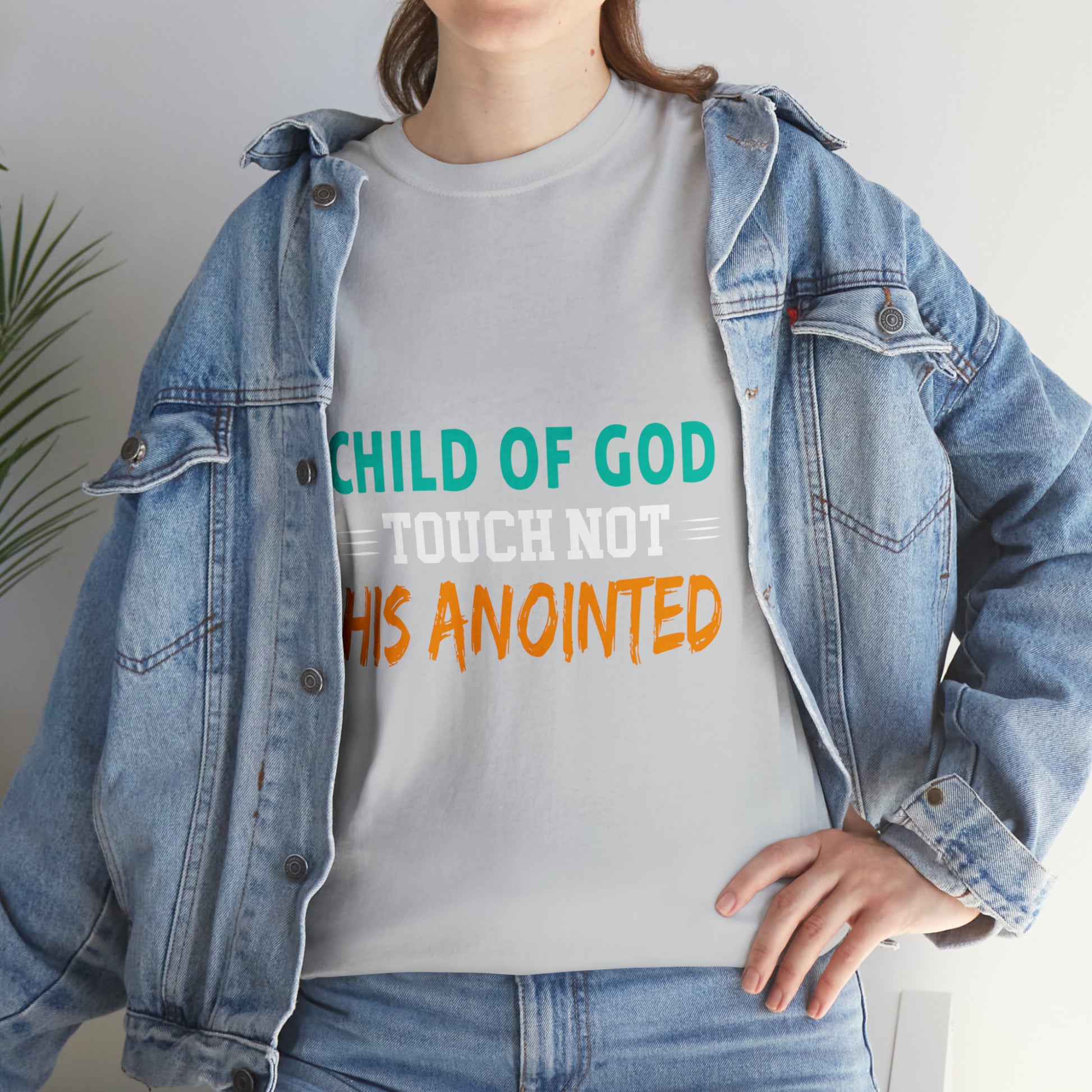 Child Of God Touch Not His Anointed Unisex Heavy Cotton Tee Printify