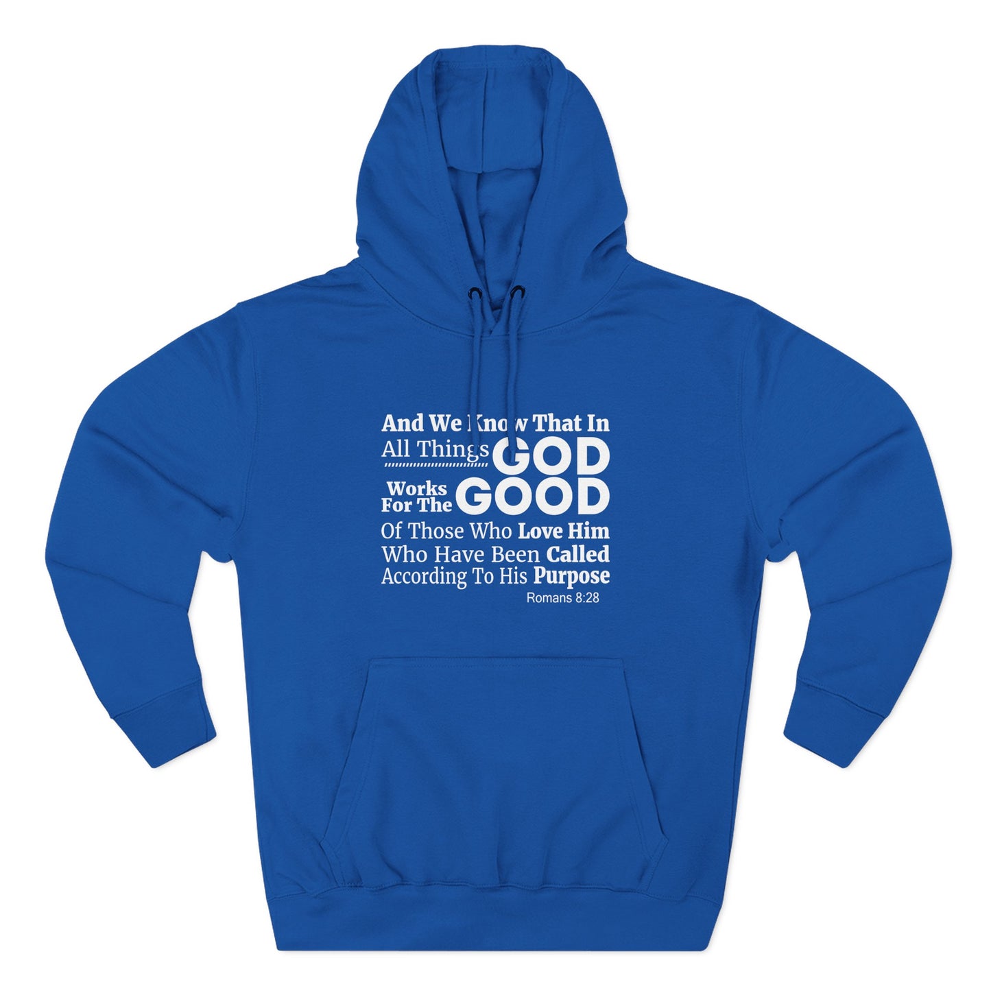 Inspirational Three - Panel Fleece Unisex Hoodie, Christian Apparel, Cozy Sweatshirt, Gift for Believers, Scripture Hoodie - ClaimedbyGodDesigns