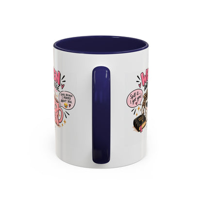 Coffee Mug — "We Listen and We Don't Judge" Inspirational Pink Ceramic Mug (11/15oz)
