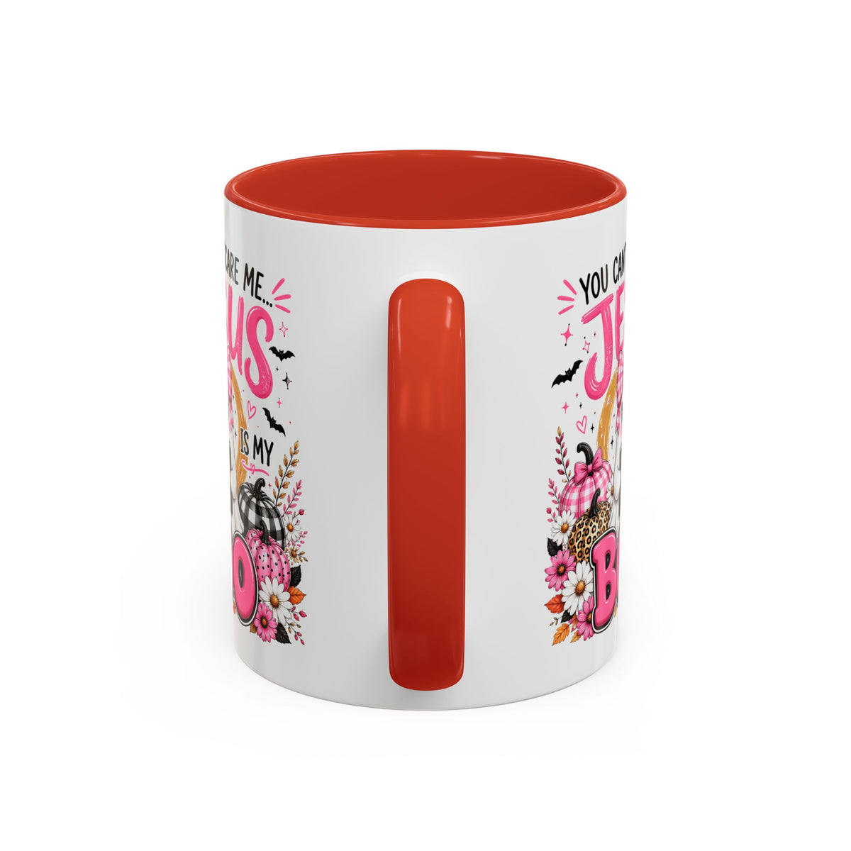 You Can’t Scare Me Jesus Is My Boo Coffee Mug — Halloween Christian Accent Mug