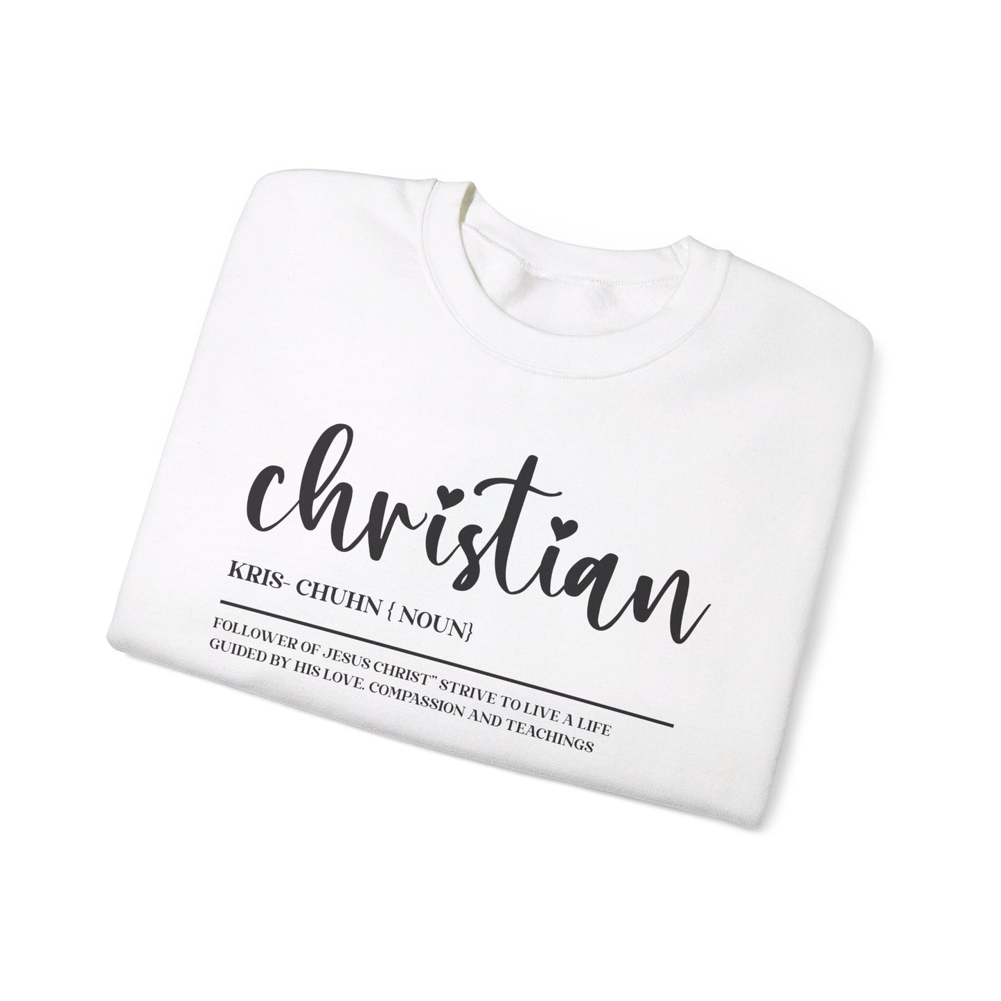 I Am A Christian Follower Of Christ  Unisex Heavy Blend™ Crewneck Christian Sweatshirt