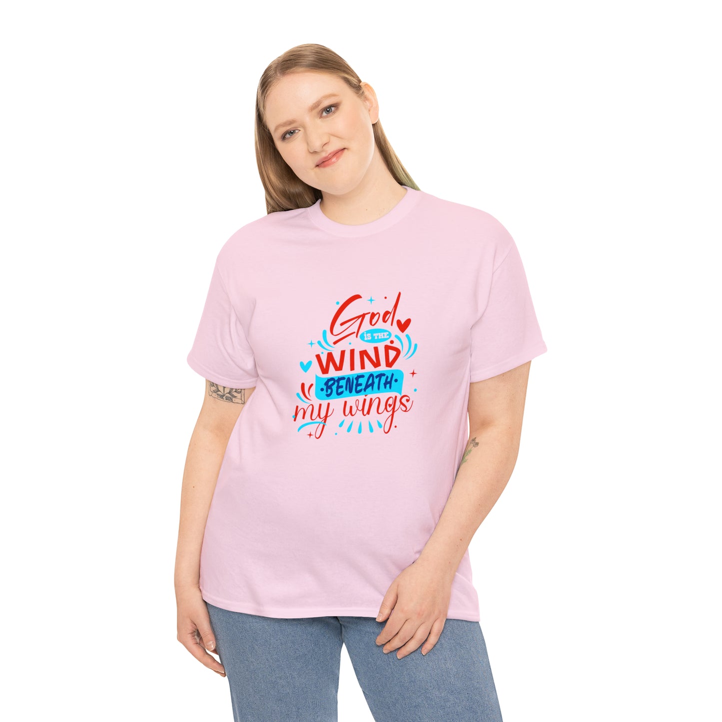 God Is The Wind Beneath My Wings Unisex Heavy Cotton Tee