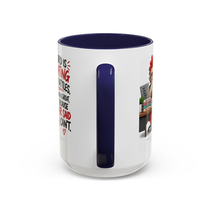 Inspirational Accent Coffee Mug — “The Lord Is Fighting My Battles” Faith Quote (11/15oz)