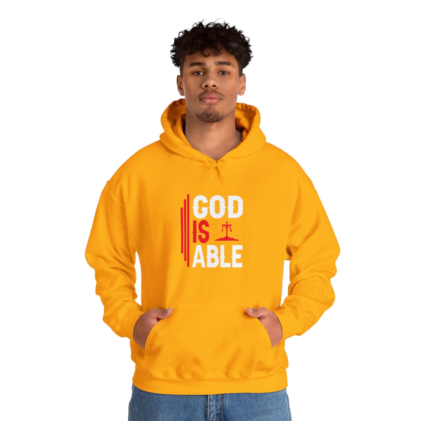 God Is Able Unisex Christian Hooded Pullover Sweatshirt