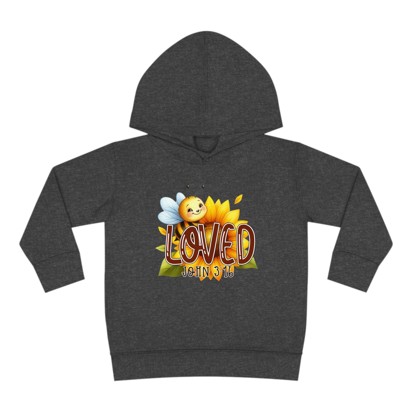 John 3:16 Loved Christian Toddler Pullover Fleece Hooded Sweatshirt