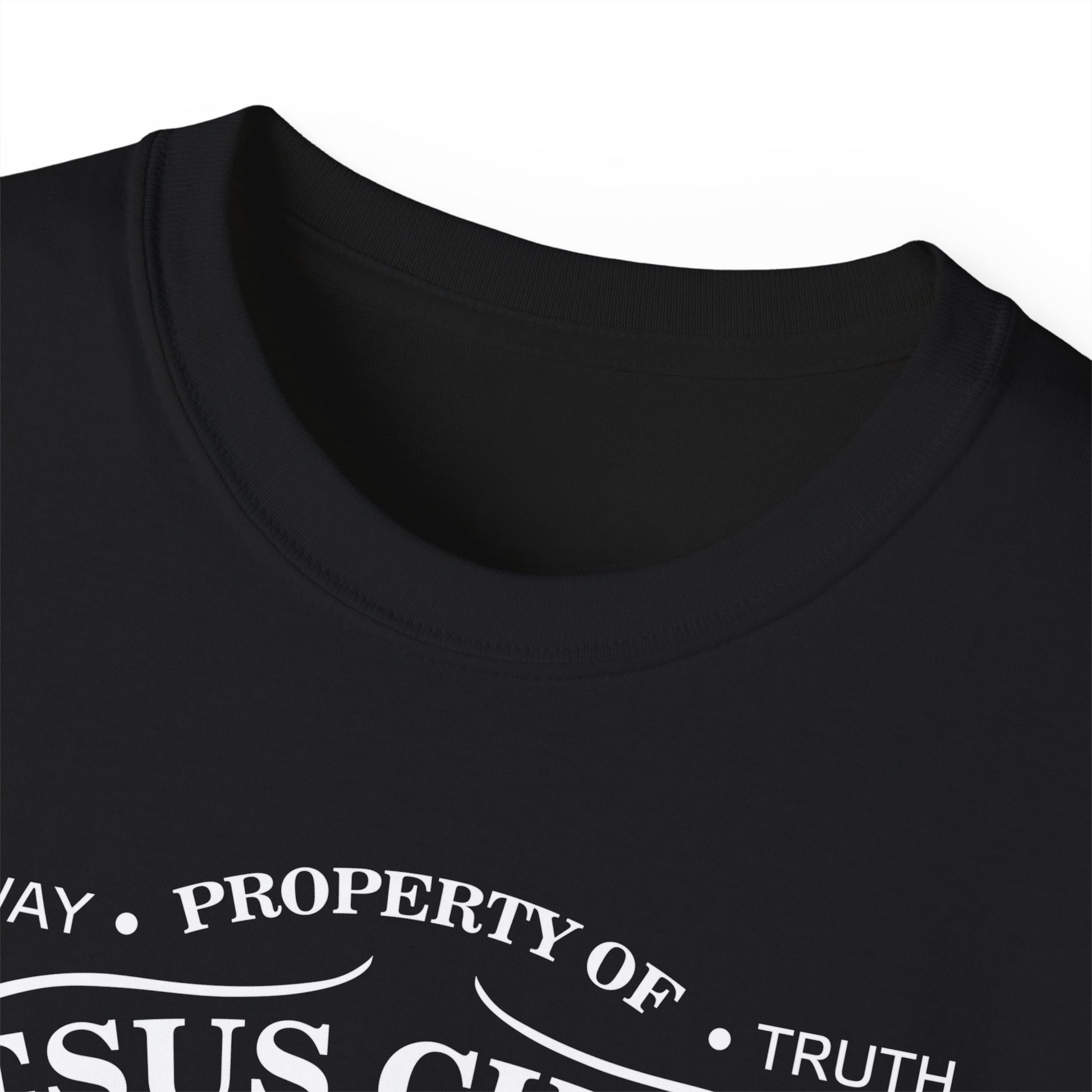 Property Of Jesus Christ Lord And Savior Unisex Christian Ultra Cotton Tee Printify