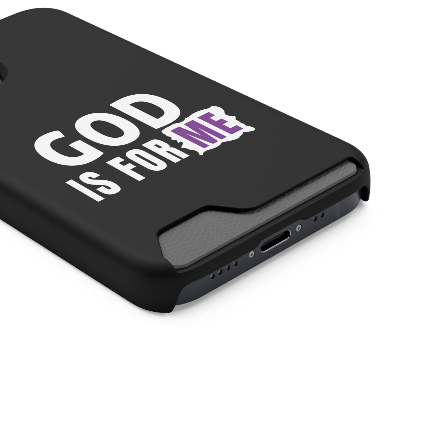 God Is For Me Christian Phone Case With Card Holder Printify