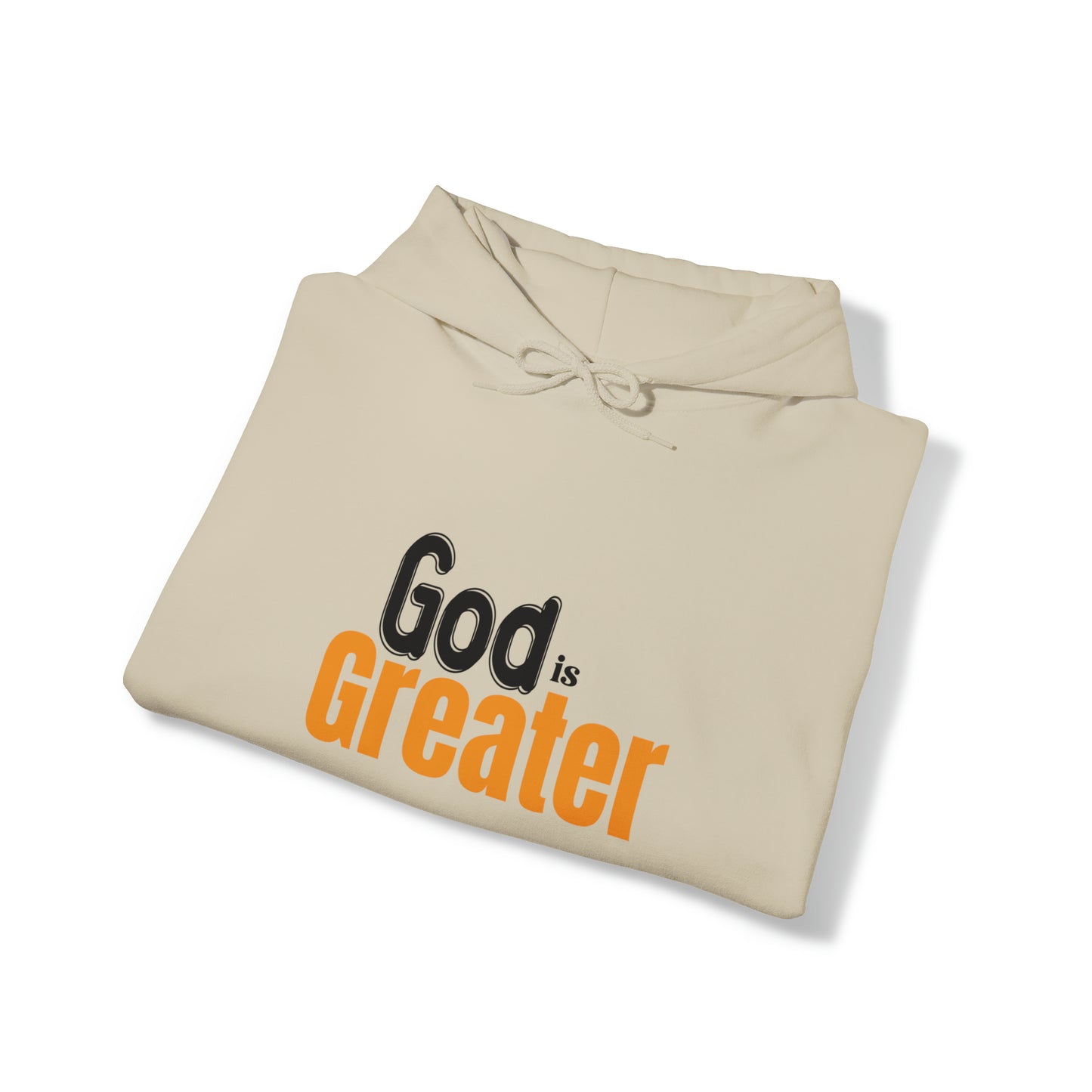 God Is Greater Christian Unisex Pull On Hooded sweatshirt Printify
