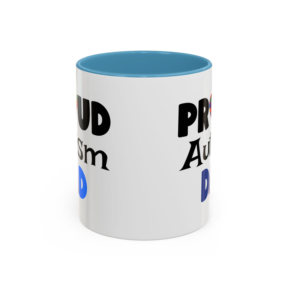 Proud Autism Dad Accent Coffee Mug - Perfect Gift for Fathers