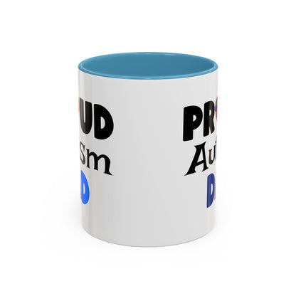 Proud Autism Dad Accent Coffee Mug - Perfect Gift for Fathers