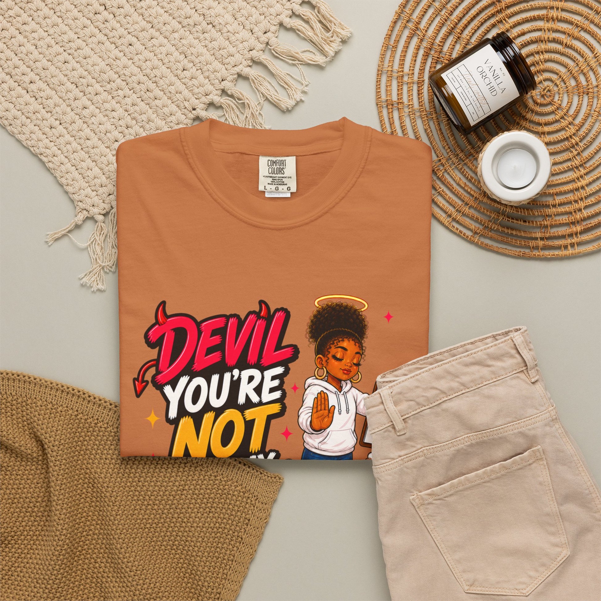 Devil You're Not On My Guest List T-Shirt - ClaimedbyGodDesigns