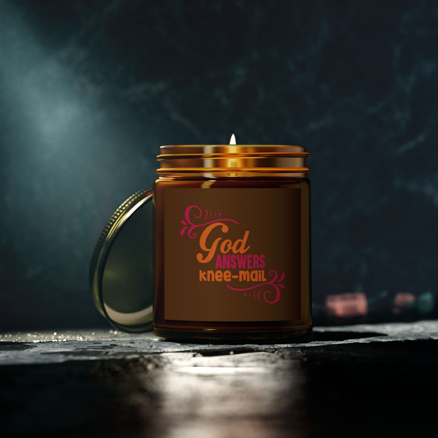 God Answers Knee Mail Christian Scented Candle (4oz, 9oz)