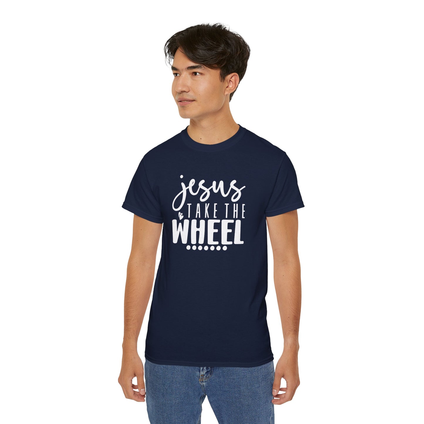 Jesus Take The Wheel Funny Unisex Christian Ultra Cotton Tee Printify